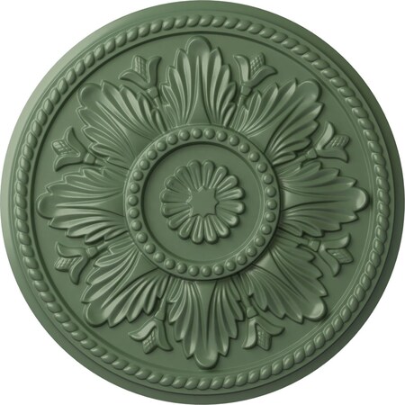 Edinburgh Ceiling Medallion (Fits Canopies up to 5 1/4"), 18"OD x 1 3/4"P, Athenian Green